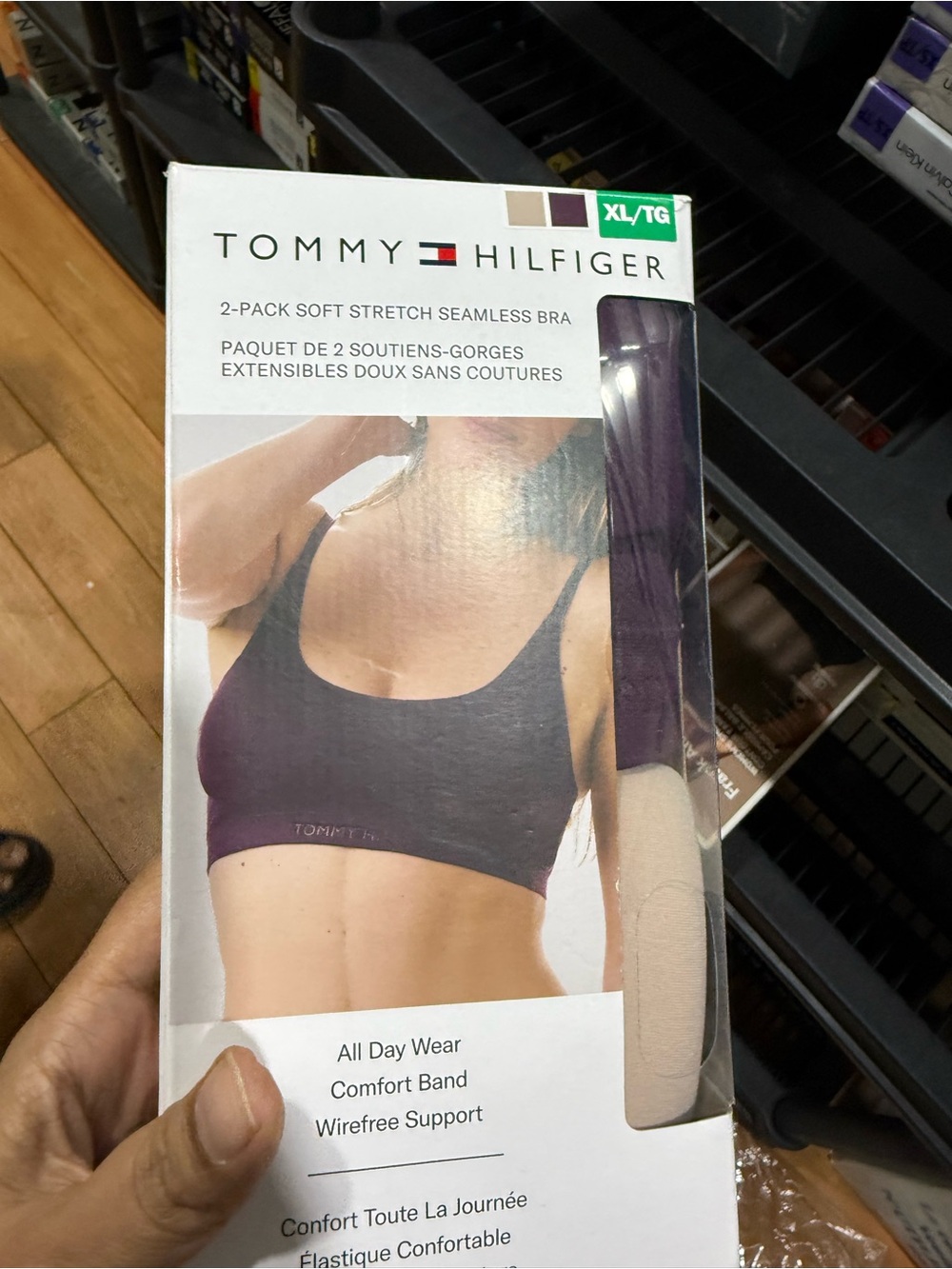 Tommy Hilfiger 2-Pack Seamless Soft Stretch Bra - Plum & Beige